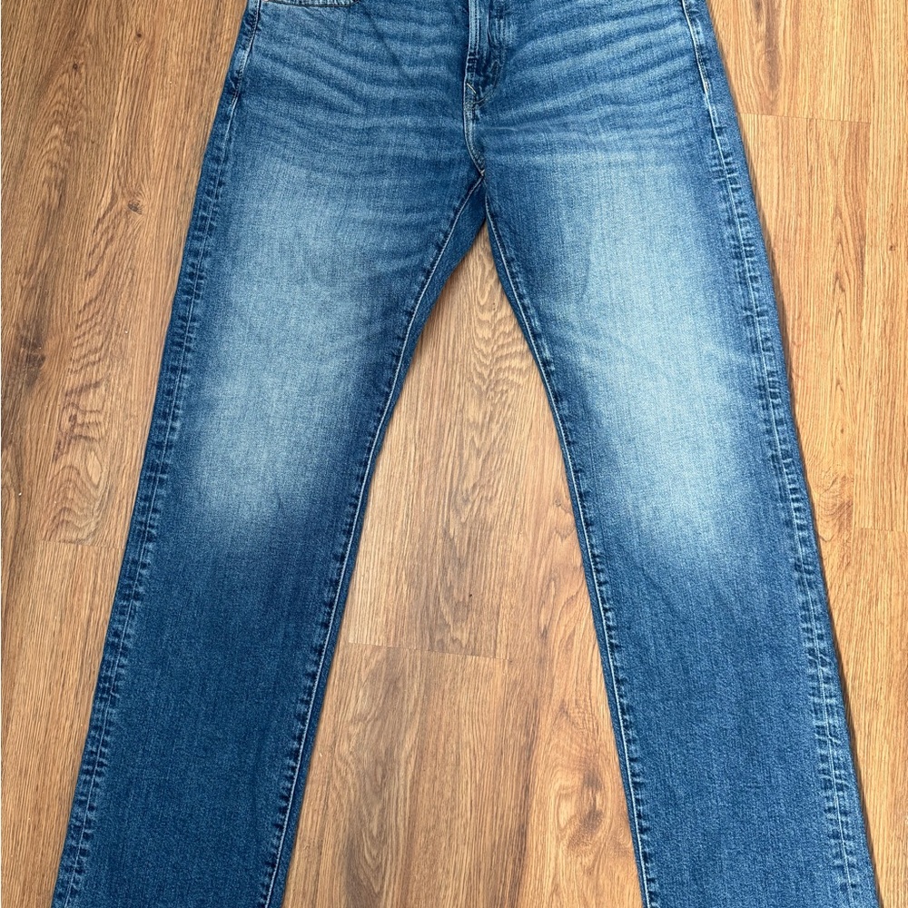 Men's Blue Jeans Relaxed Straight Flex